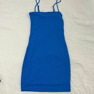 I am selling a blue dress from garage. It was worn one time and is a size xs.